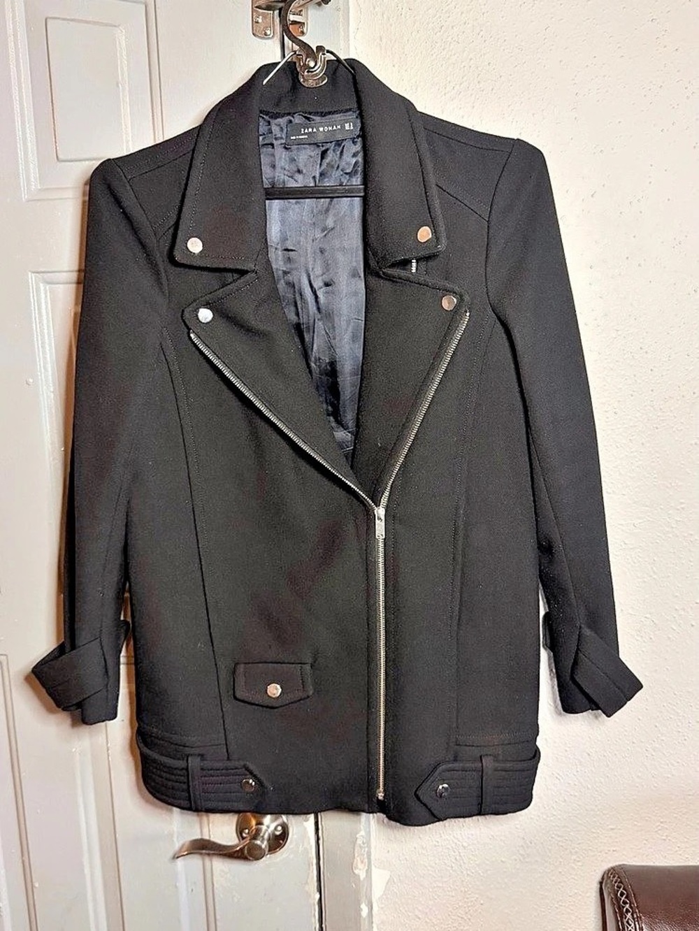 Zara Woman Black Moto Jacket
